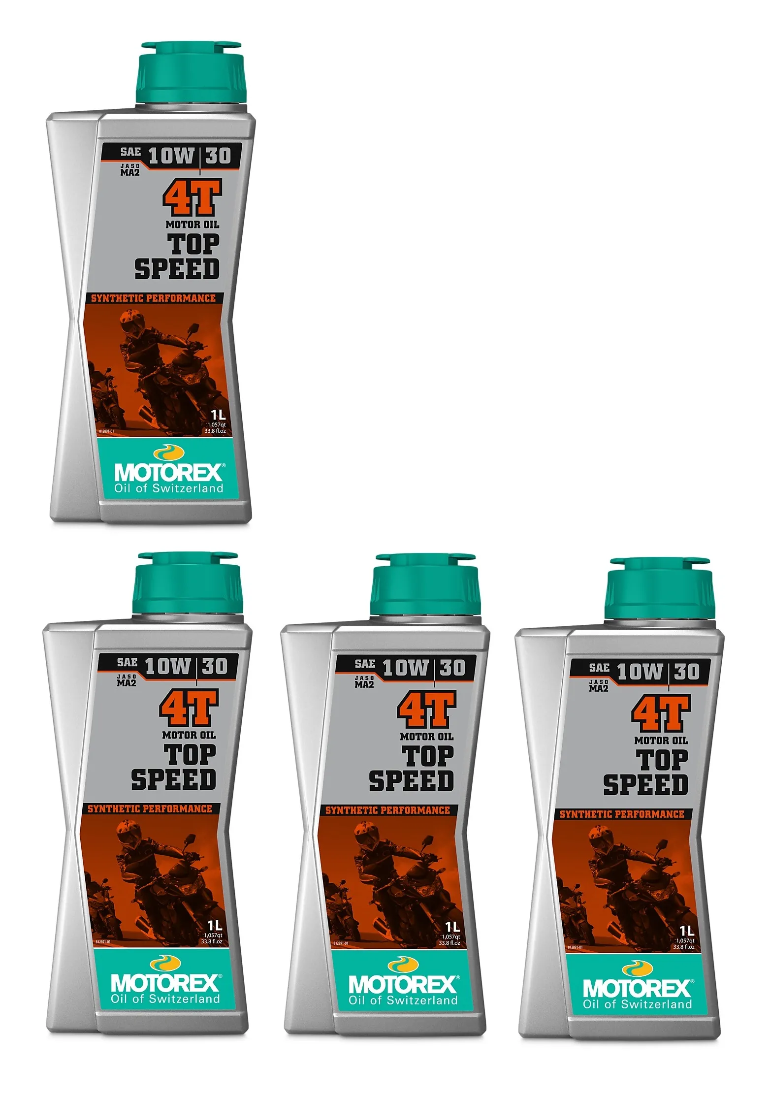 4 x 1l Motorex Top Speed 4T 10W-30 Motoröl
