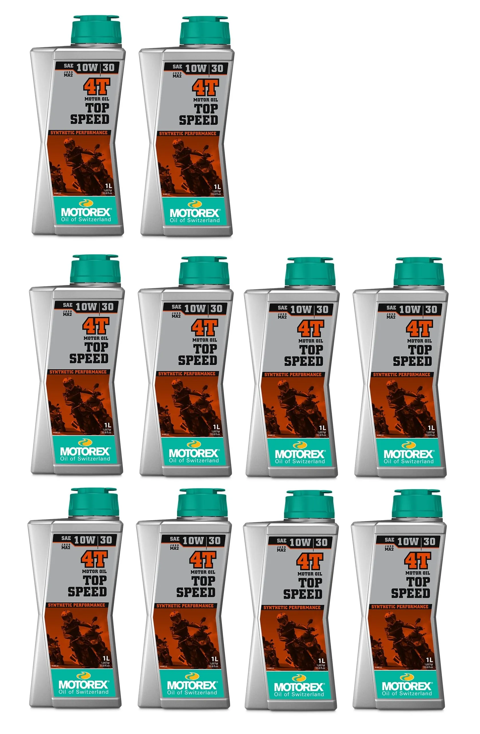 10 x 1l Motorex Top Speed 4T 10W-30 Motoröl