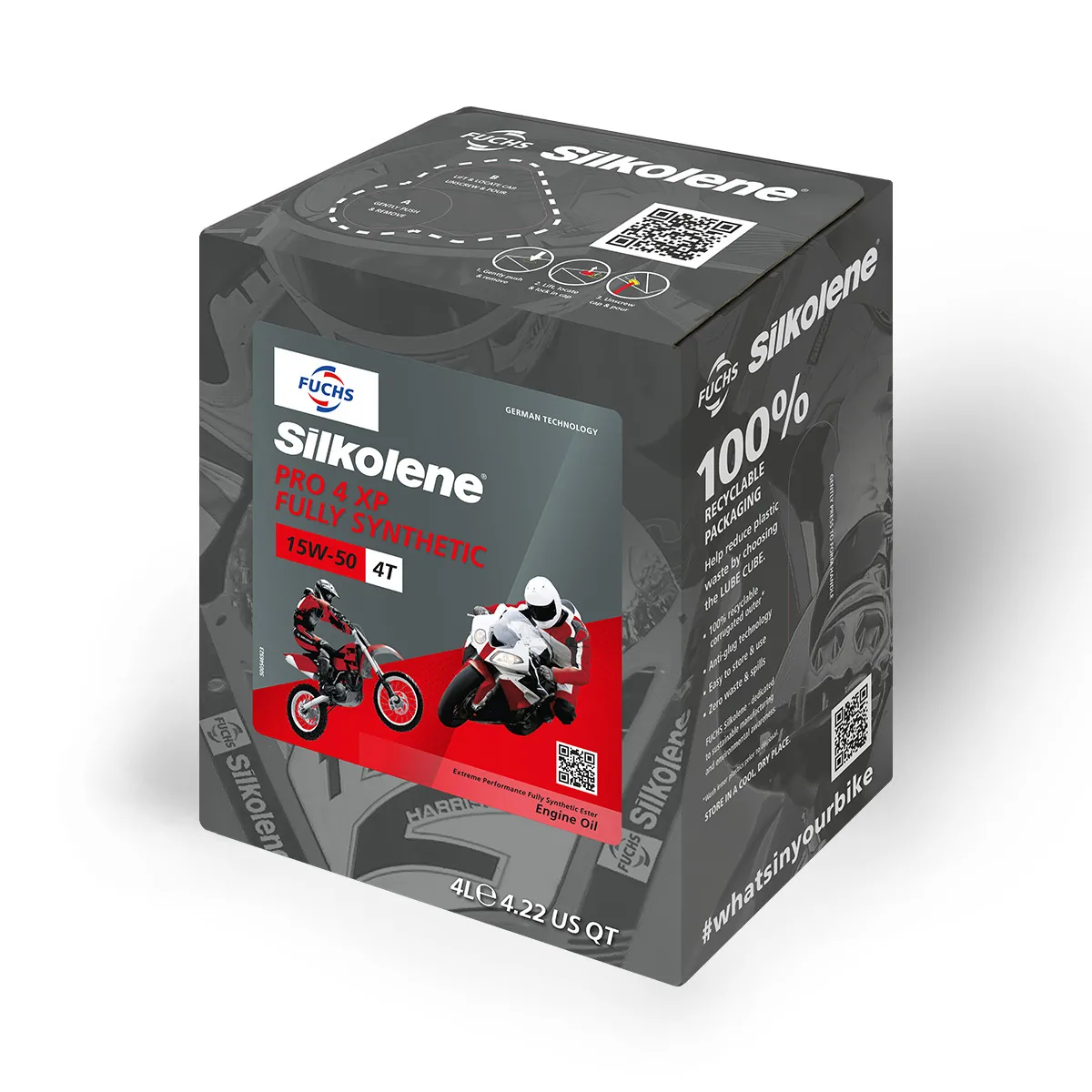 4l FUCHS SILKOLENE PRO 4 15W-50 Motorrad Motoröl vollsynth