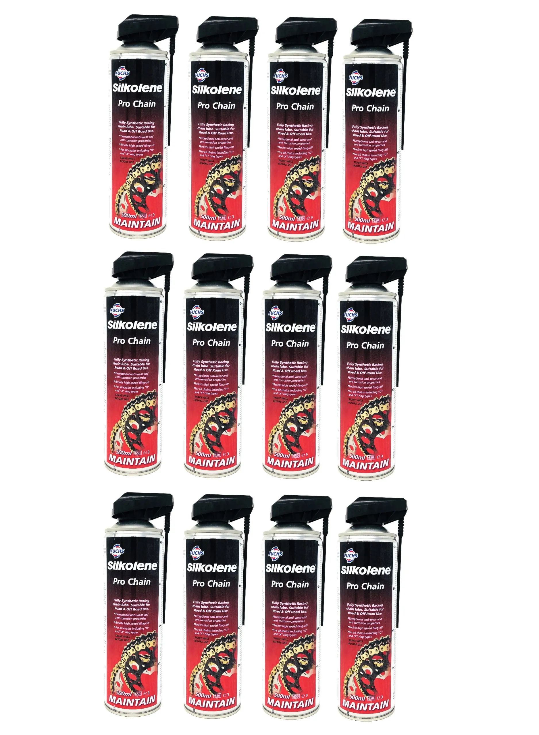FUCHS SILKOLENE PRO CHAIN 12x500ml Racing Kettenspray