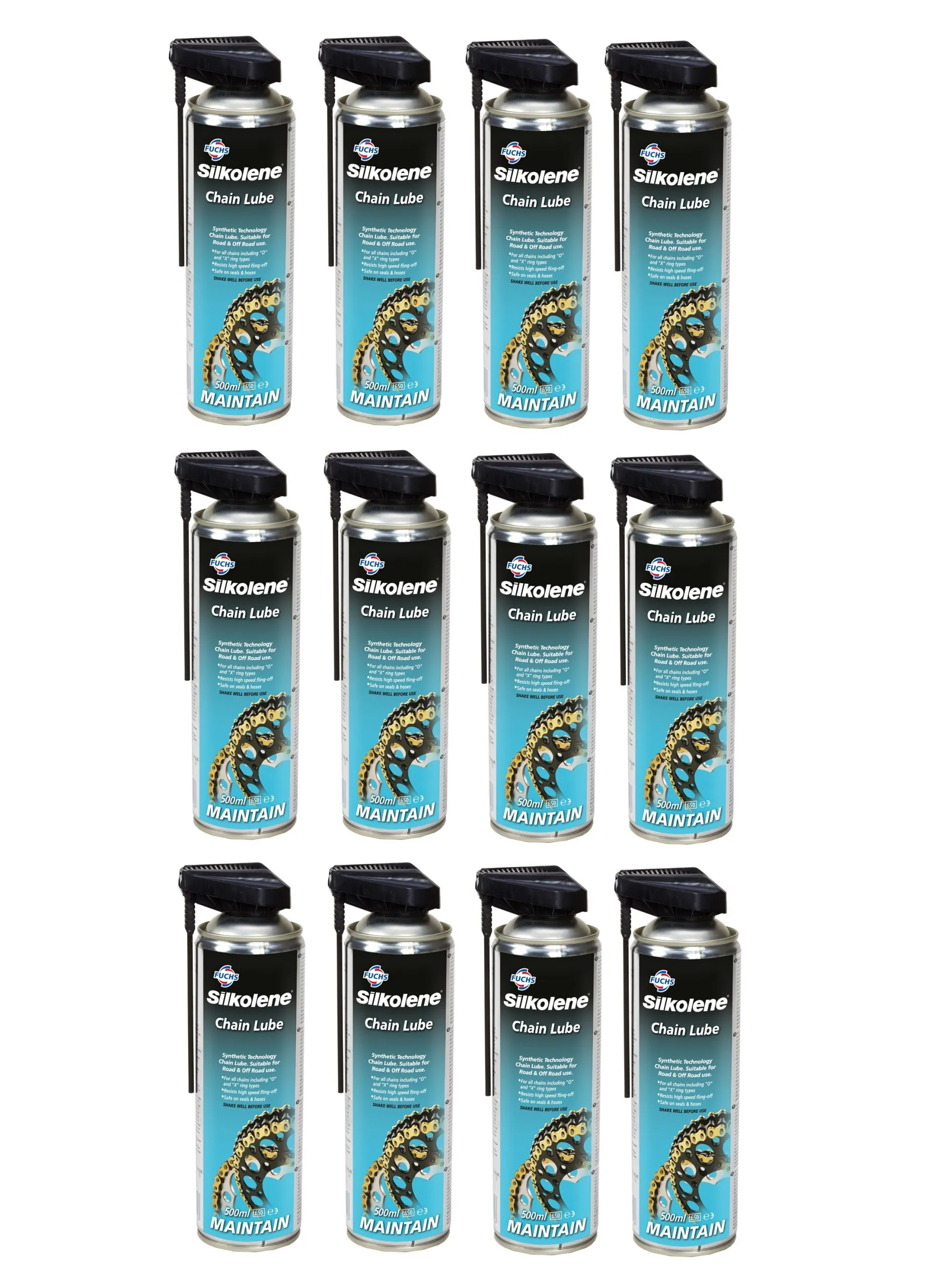 FUCHS SILKOLENE CHAINLUBE Offroad Kettenspray 12x500ml