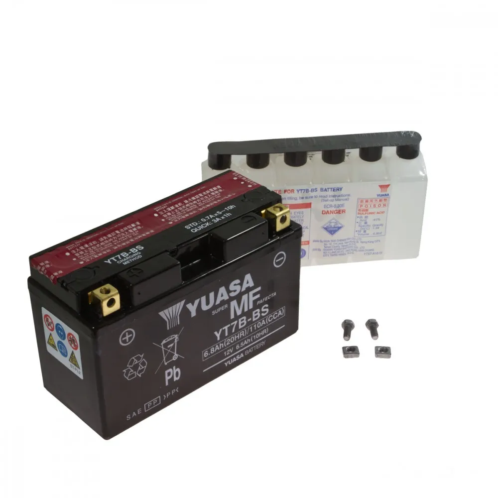 YUASA Batterie YT7B-BS, 12 Volt Wartungsfrei