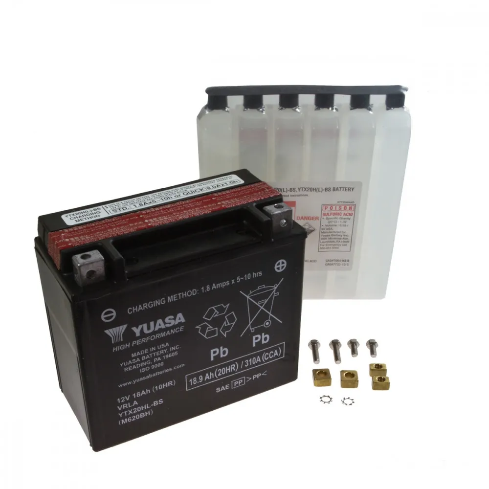 YUASA Batterie YTX20HL-BS, 12 Volt Wartungsfrei