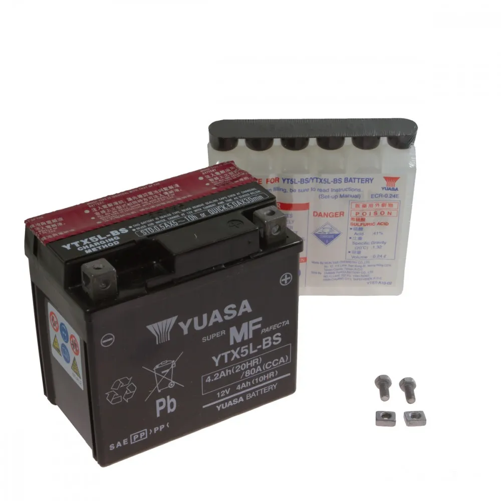 YUASA Batterie YTX5L-BS, 12 Volt Wartungsfrei