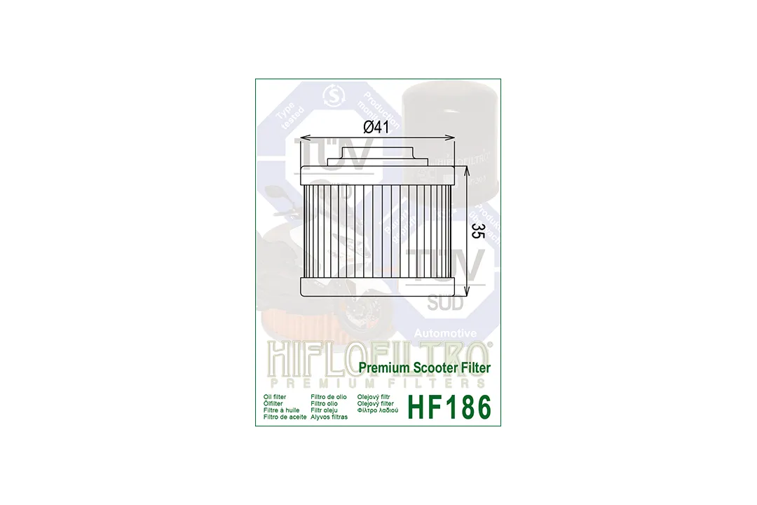 HIFLO Ölfilter HF186, APRILIA Scarabeo