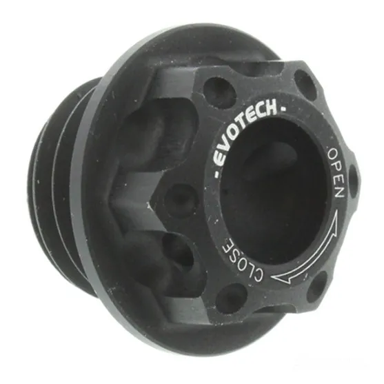 Öleinfüllschraube alu Evotech 20x2.5mm mattschwarz, OFC-04-Dks