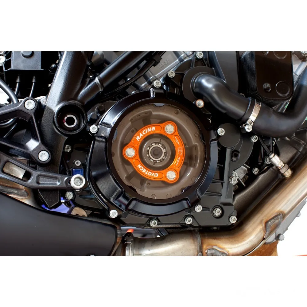 Deckel Kupplung Satz Evotech schwarz/orange, KIT-CM-09-01-Dn-Or