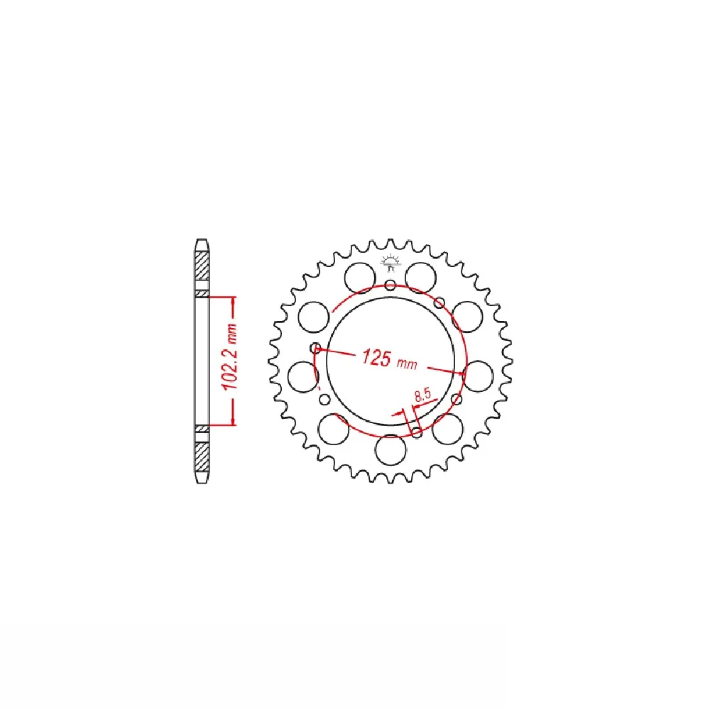 Kettenrad, 59 Zähne, Teilung 420