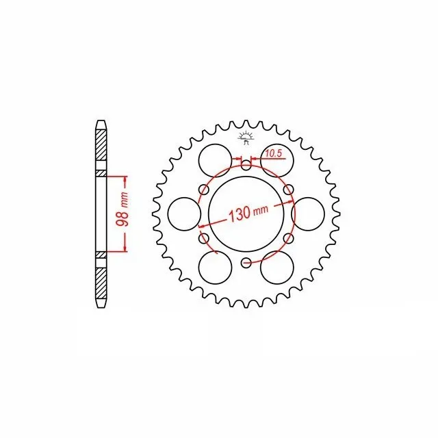 Kettenrad, 33 Zähne, Teilung 630