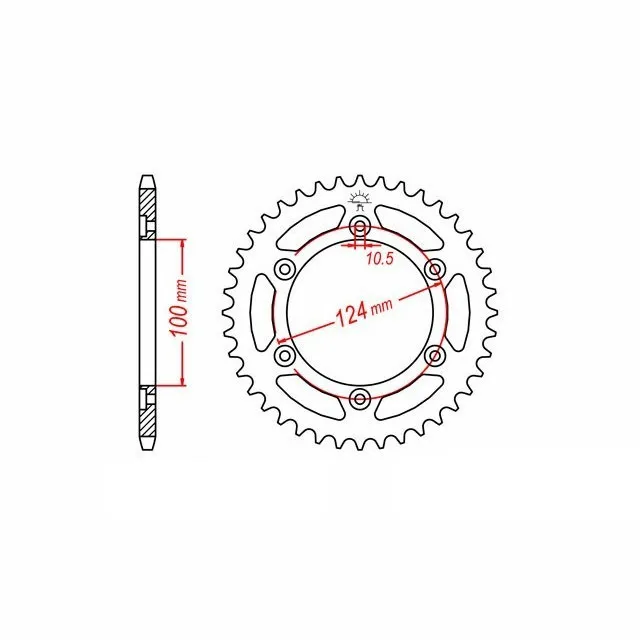 Alu Kettenrad Ducati, Z-40, 520er Teilung