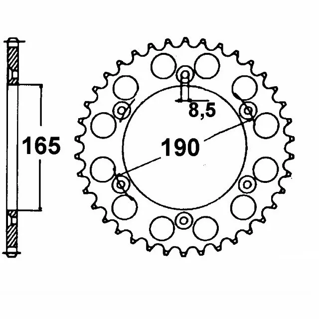 Alu Kettenrad KTM, Z-48