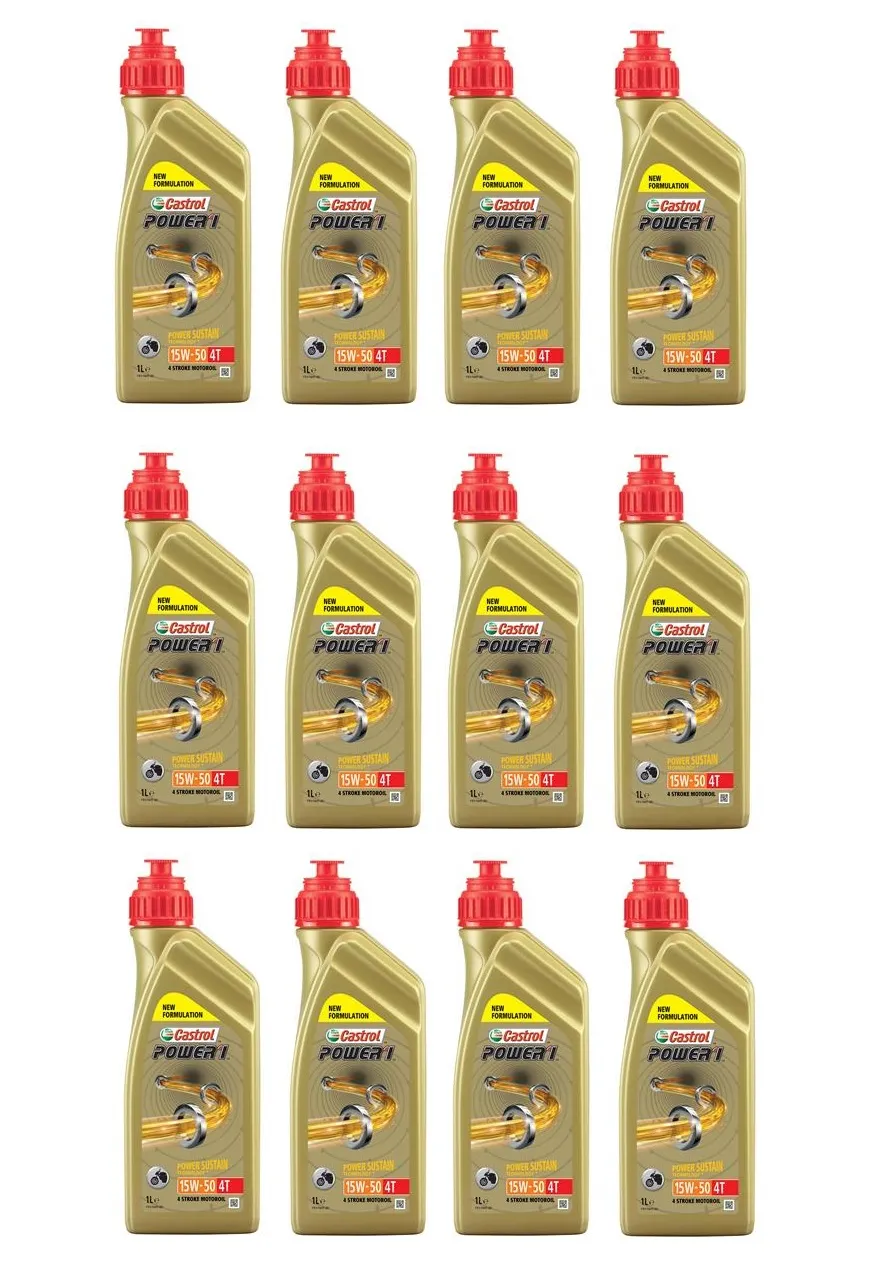 12l Castrol Power 1 15W-50 Motorrad Motoröl