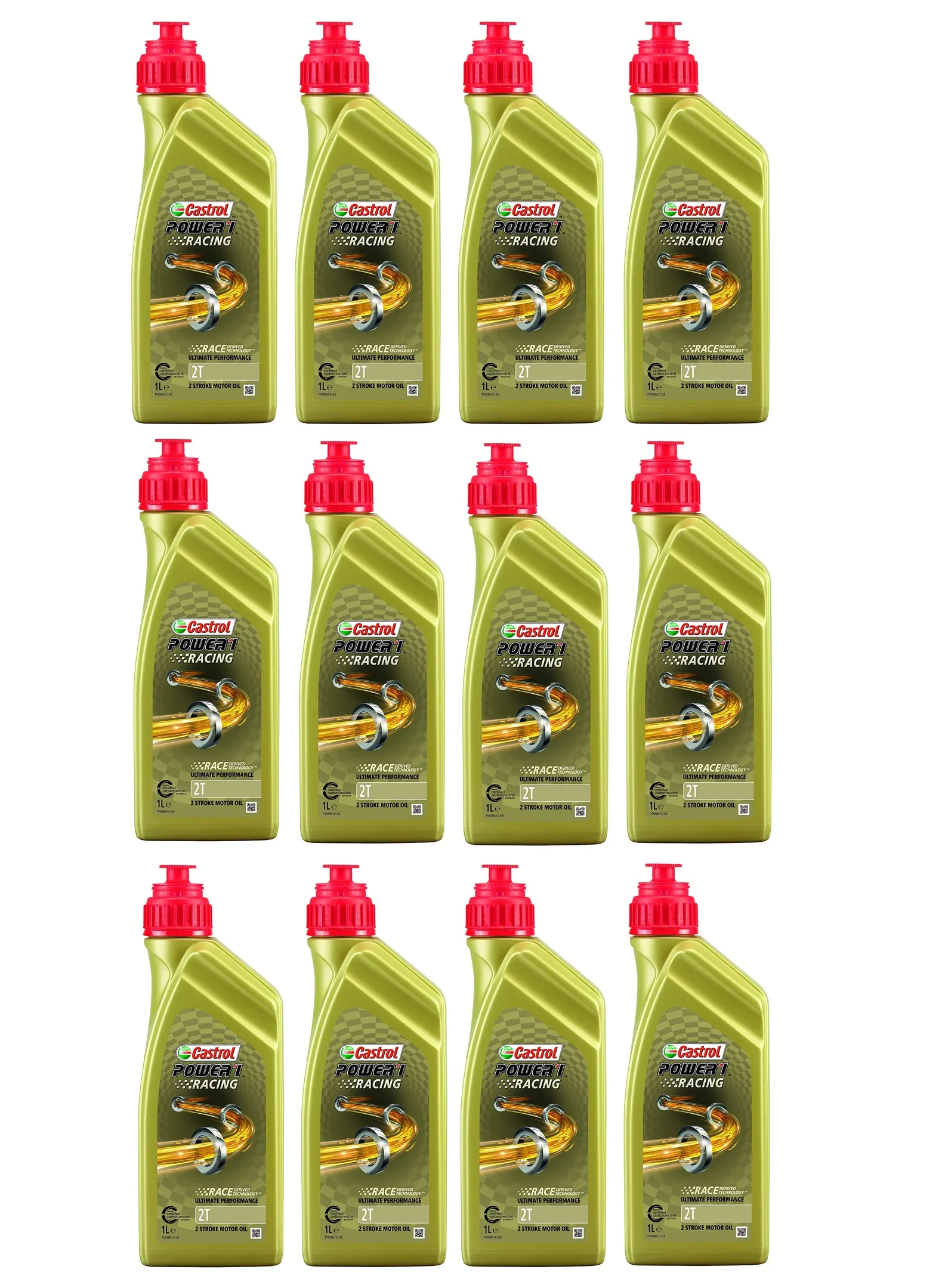 12l Castrol Power 1 Racing 2T Mischöl 2-Takt Motoröl 12x1L