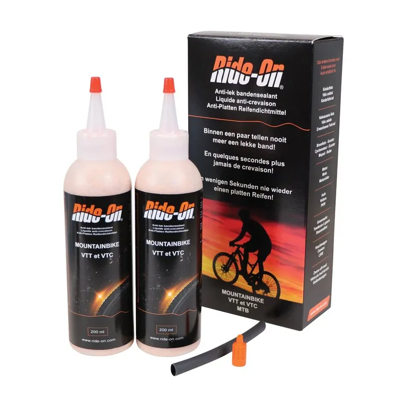 0,4l Ride-On MTB Anti-Leak Reifendicht, Reifen Reparatur Gel 2x200ml Flasche