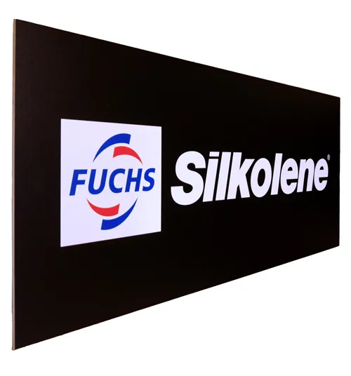 Fuchs Silkolene Werbeschild, Werkstattschild 100x 40cm, Kunststoff