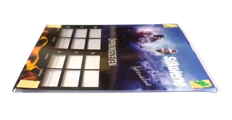 Fuchs Silkolene Laden-Öffnungszeiten Schild 21x15cm, Kunststoff, Selbstklebend