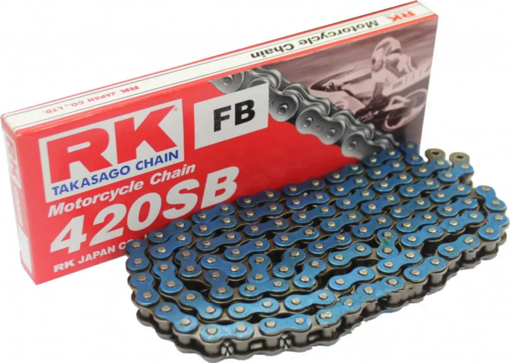 Motorradkette Antriebskette RK Standardkette blau 420 SB/120 FBRK420SB120