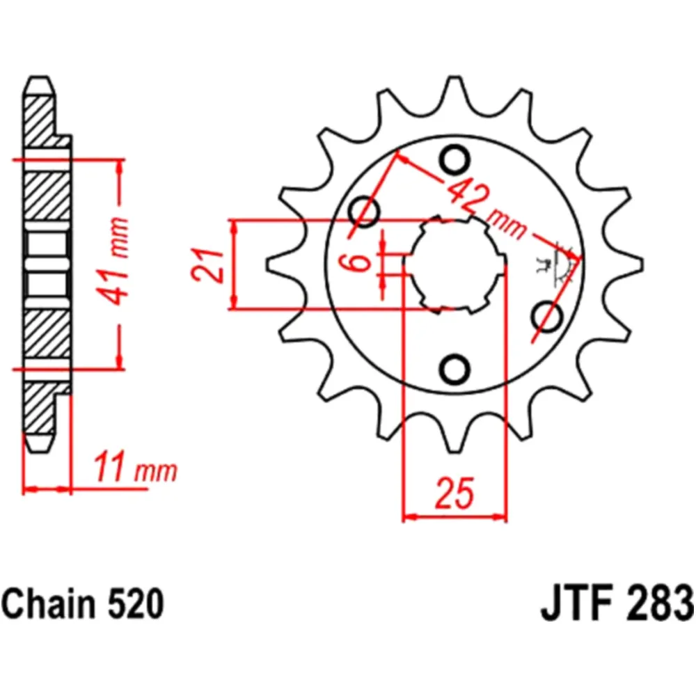 Zahnrad Ritzel 15Z Teilung 520 JTF28315