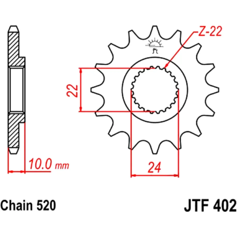 Front sprocket 13t pitch 520 JTF40213