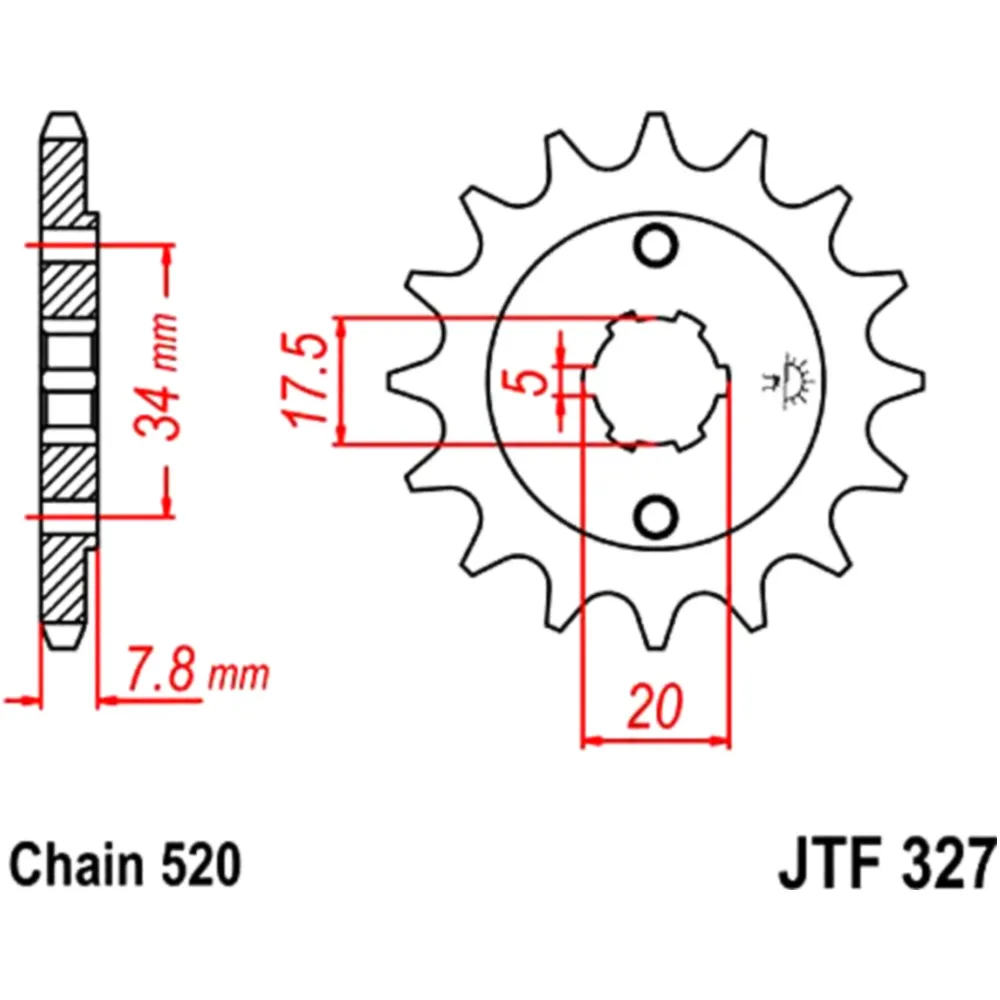 Zahnrad Ritzel 11Z Teilung 520 JTF32711