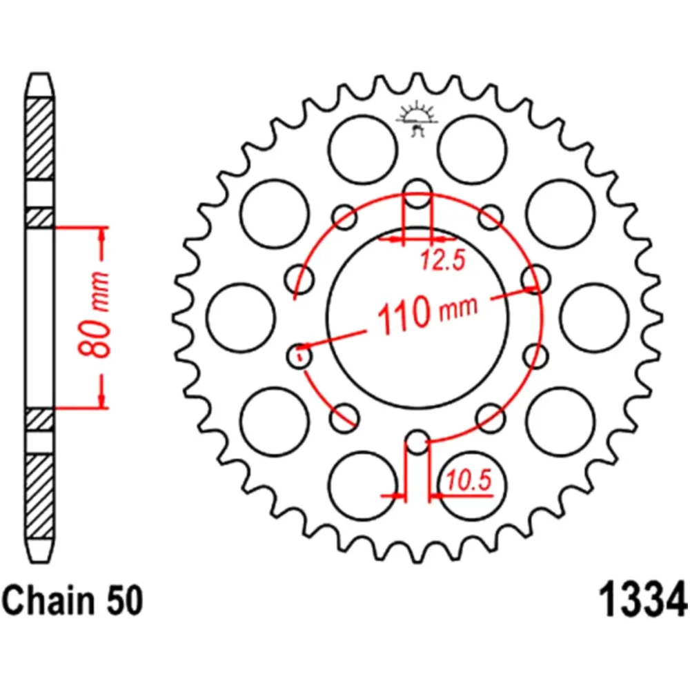 Kettenblatt Kettenrad 47Z Teilung 530 JTR133447