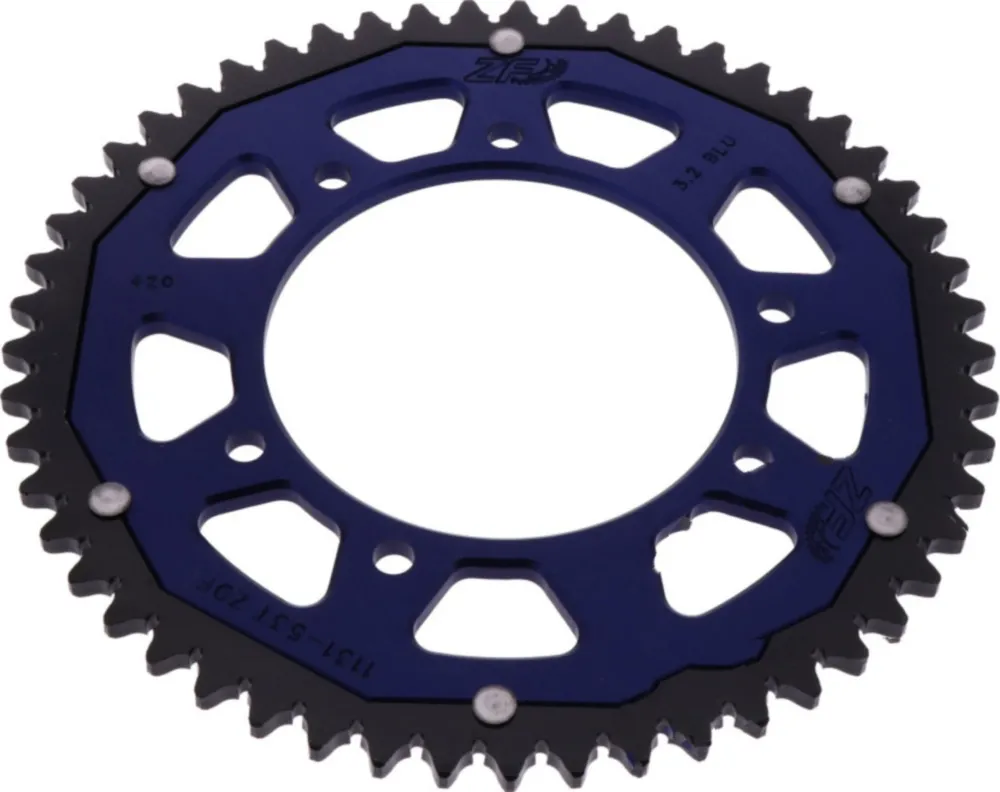 Rear sprocket dual 53 tooth pitch 420 BLUE