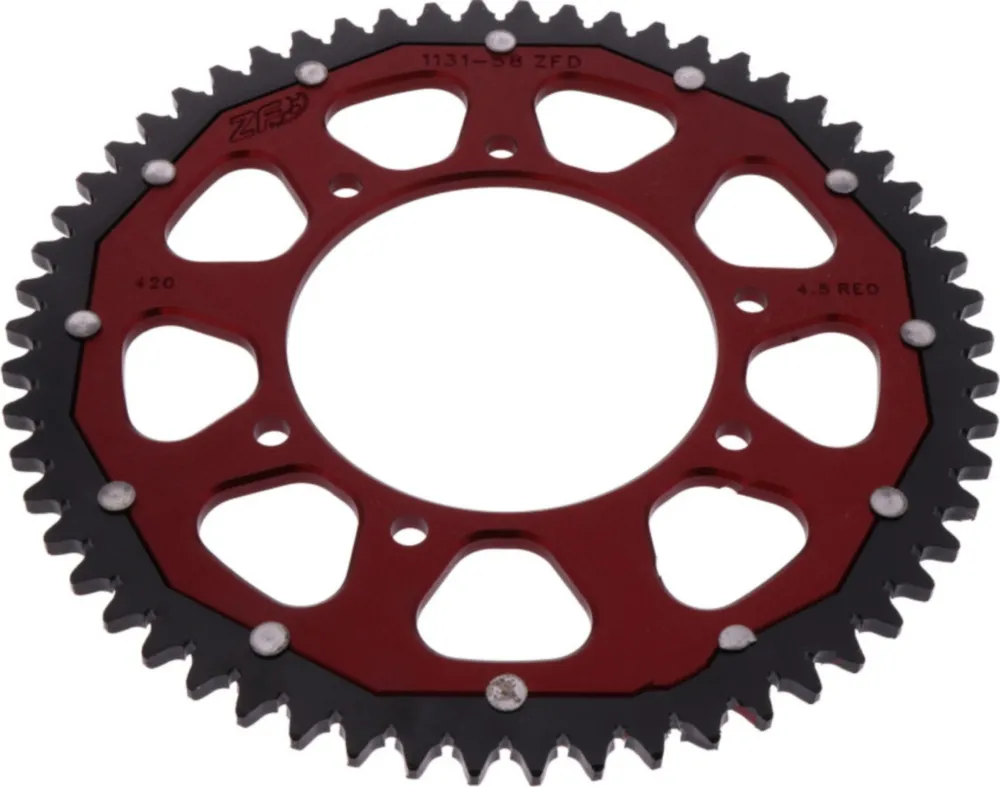 Rear sprocket dual 58 tooth pitch 420 RED
