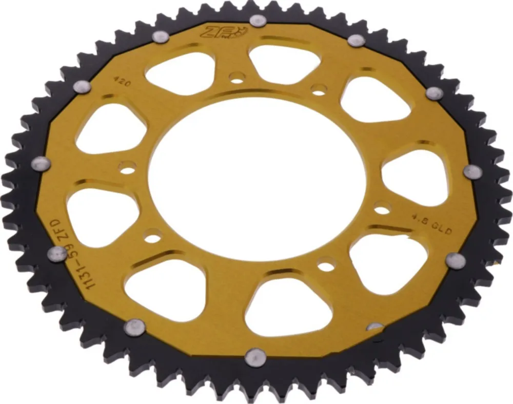 Rear sprocket dual 59 tooth pitch 420 GOLD