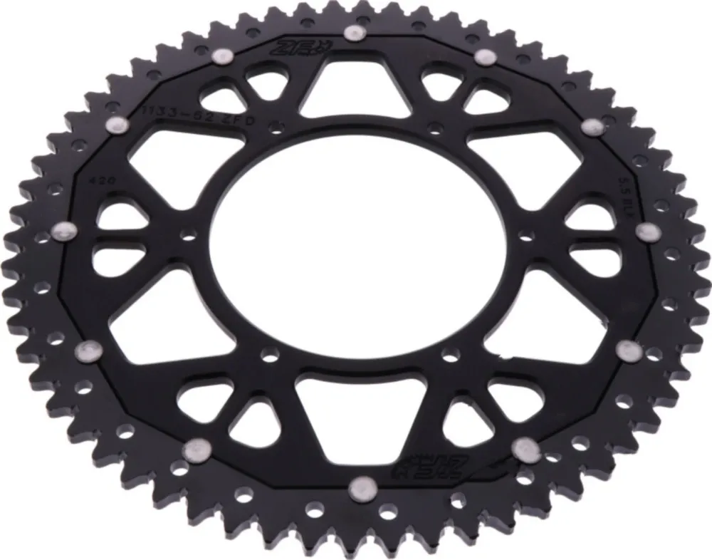 Rear sprocket dual 62z pitch 420 blaCK ZFD113362BLK