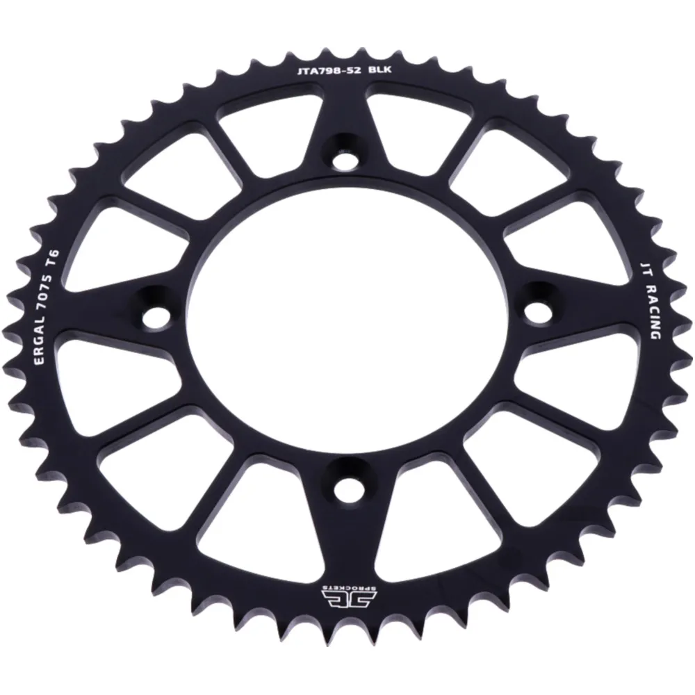 Rear sprocket alu 52 tooth pitch 428 black
