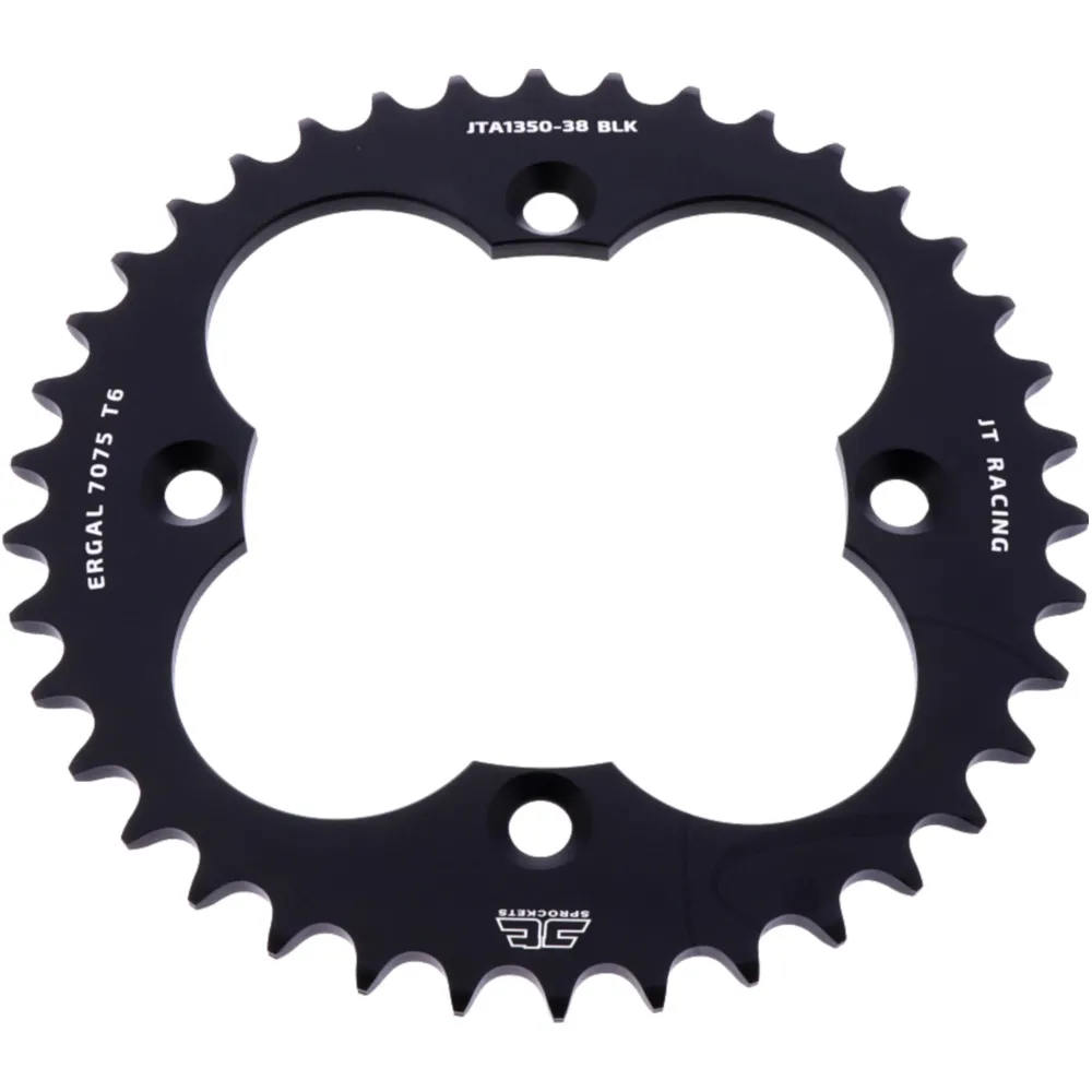 Rear sprocket alu 38 tooth pitch 520 black JTA135038BLK
