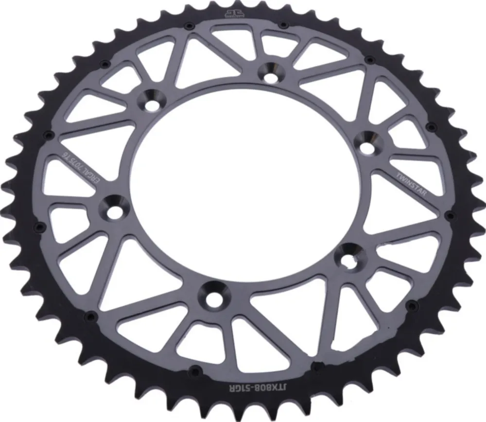 Rear sprocket twinstar 51 tooth pitch 520 grey JTX80851GR