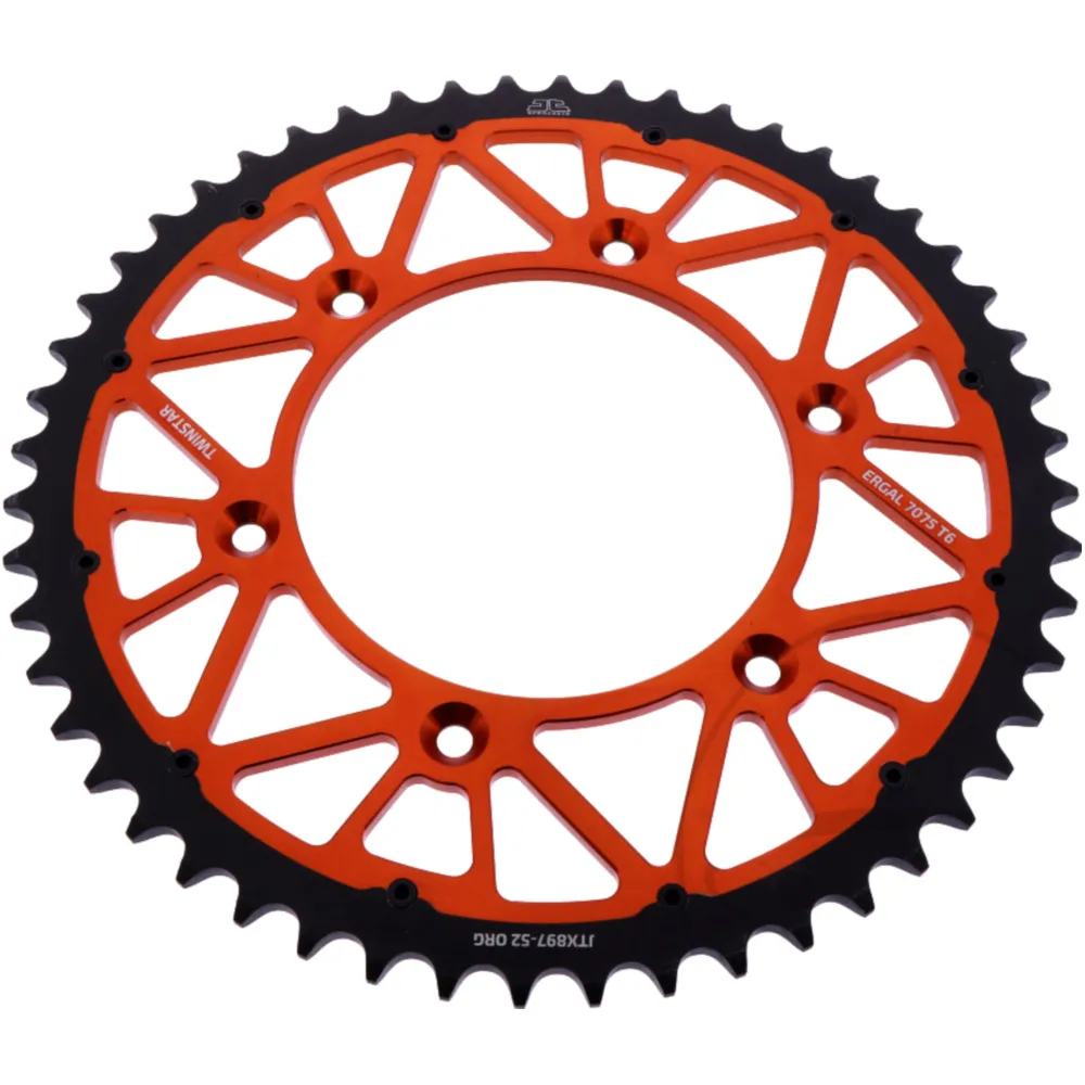 Kettenrad Twinstar 52Z Teilung 520 orange