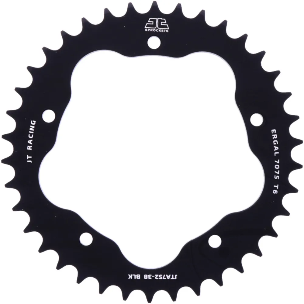 Alu-Kettenrad 38Z Teilung 525 schwarz für Kettenradträger 7585011