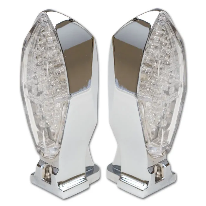 LED-Blinker RL Kombi Micro Space | Alu | chrom M10 | Paar | klar | E-geprüft