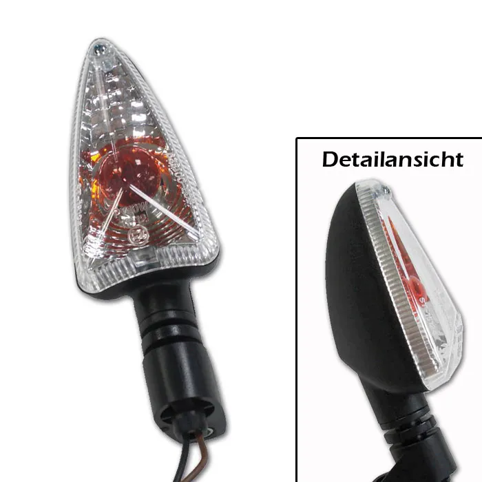 OEM-Blinker Aprilia/ BMW/ Ducati/ Triumph schwarz | klar | 12V10W | V.L./ H.R | E-geprüft