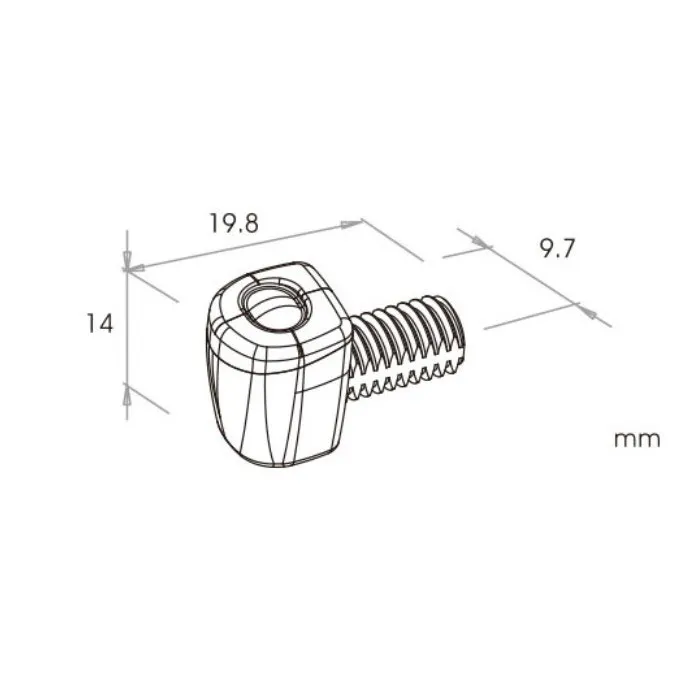 SMD-Blinker-RL Kombi Fly | Alu | schwarz M6 | Paar | B10 x H10 x T14mm | klar | E-geprüft