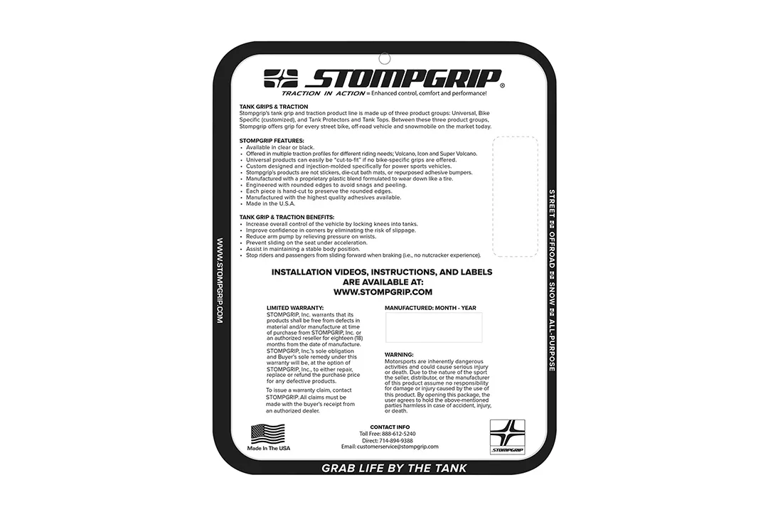 Stompgrip hybrid, Kawasaki ZX10R, 2008-10