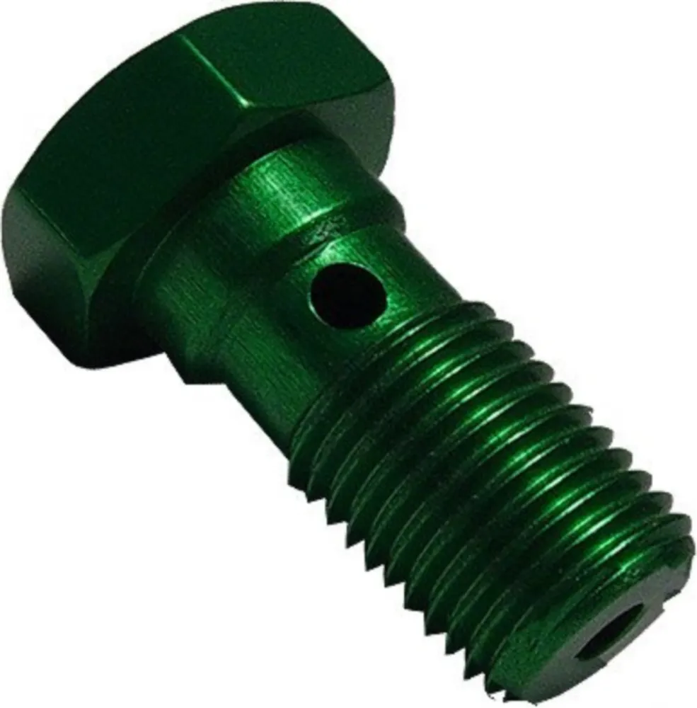 Banjo bolt single m10x1.00 green