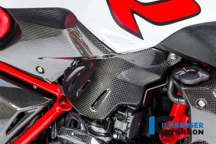 Seitendeckel unterm Tank rechts, Carbon