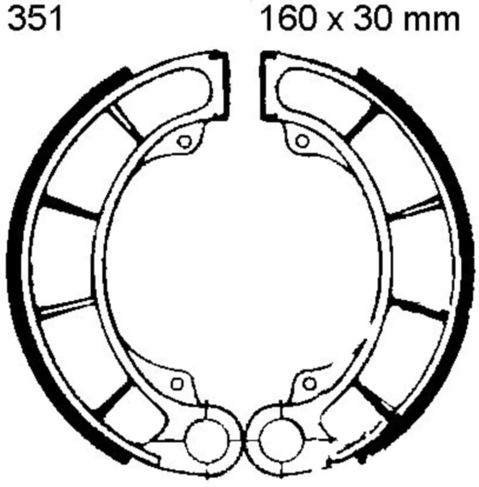 Bremsbacken mit Feder EBC H351