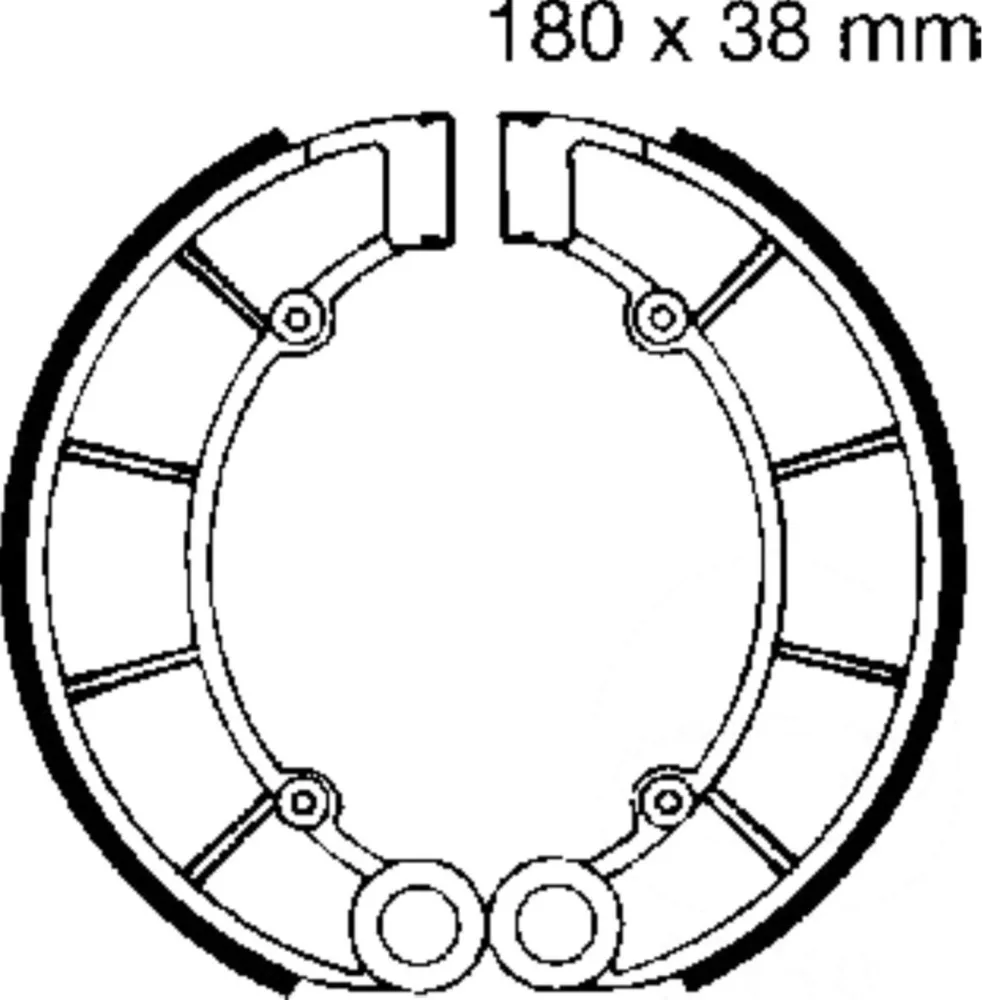 Bremsbacken mit Feder EBC H320
